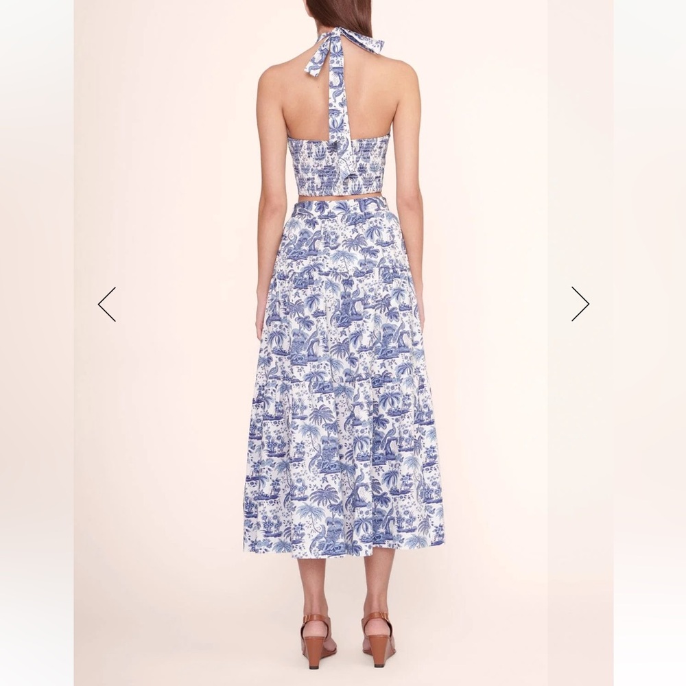 STAUD SEA SEA SKIRT BLUE TOILE size 0 NEW - Picture 4 of 15